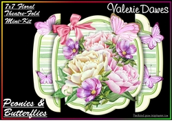 Floral Theatre-Fold 3D Card Kit - Peonies & Butterflies
