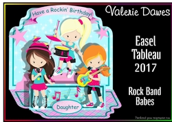 Easel Tableau - Rock Band Babes