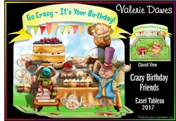Easel Tableau - Crazy Birthday Friends