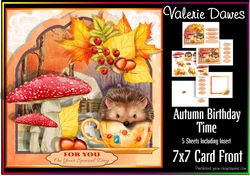 7x7 Card Front - Autumn Hedgehog