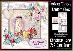 Christmas Lace 7x7 Card Front - LANTERN GLOW