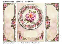 Summer Rose - Gatefold Card Sheet 1