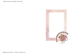Mulberry Fan with Roses, Lace and Pearls - Insert