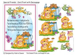 Special Friends - Card Front with Decoupage