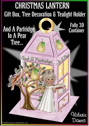 CHRISTMAS LANTERN - Gift, Box, Tree Decoration & Tea-light Holder - And A Partridge In A Pear Tree..