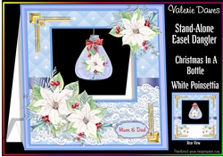 CHRISTMAS IN A BOTTLE - White Poinsettia