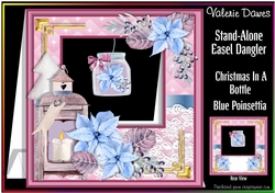 CHRISTMAS IN A BOTTLE - Blue Poinsettia