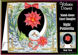 STAND-ALONE EASEL DANGLER - Night Poinsettia
