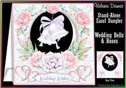 STAND-ALONE EASEL DANGLER - Wedding Bells & Roses