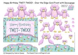 Happy Birthday Twit-twoo! - Over the Edge Card Front