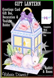 GIFT LANTERN & PRESENTATION BOX KIT - Rabbit & Roses
