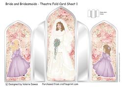 Bride and Bridesmaids - Theatre Fold Card Sheet 1