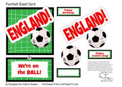 Footbal Easel Card