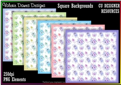 DESIGNER RESOURCES Square Floral Backgrounds