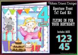 APERTURE FRONT 7x7 CARD KIT - Flying In For Your Birthday!