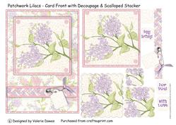 Patchwork Lilacs - with Decoupage & Scalloped Stacker
