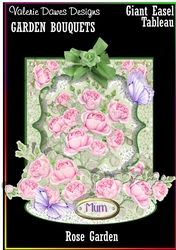 GIANT EASEL TABLEAU - GARDEN BOUQUETS - Rose Garden