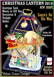 Christmas Lantern 18 SANTAS ON HIS WAY