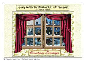 Christmas Opening Window Card Kit
