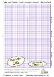 Cake and Candles Stepper Card Sheet 1