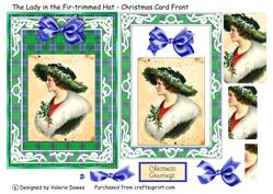 The Lady in the Fir-trimmed Hat - Christmas Card Front