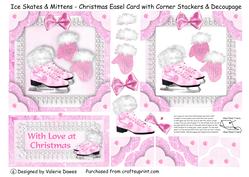 Ice Skates & Mittens - Christmas Easel Card