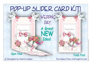 Pop Up Slider Card Kit - Wedding