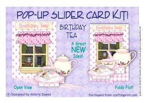 Pop Up Slider Card Kit - Birthday Tea