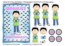 Smile! It's Your Birthday! - Photographer Card Front