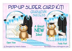 Pop Up Slider Card Kit - Graduation Success