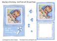 Baby Boy's Christening - Card Front with 3D Lace Frame