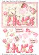 Teddy Hugs - Card Front with Decoupage