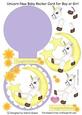 Unicorn New Baby Rocker Card for Boy or Girl