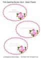 Pink Camellias Rocker Card Insert Panels
