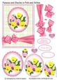 Pansies and Checks in Pink and Yellow