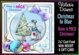 Christmas In Blue 7x7 Card Front - HAVE A MICE CHRISTMAS!