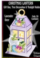 CHRISTMAS LANTERN - Gift, Box, Tree Decoration & Tea-light Holder - Lavender Deer