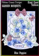 GIANT EASEL TABLEAU - GARDEN BOUQUETS - Blue Poppies