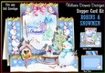 FRAME STEPPER CARD - Robins & Snowmen