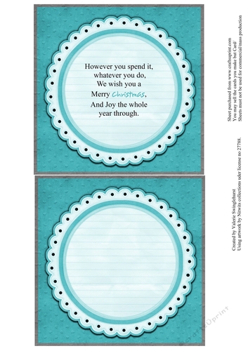 Two on a sheet Inserts to go with Jolly Good Christmas Penguin