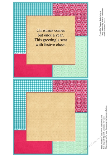 two on a sheet Inserts to match Polar Bear and friends Merry Christmas Card Front