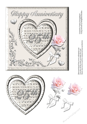 Silvwe 25th Anniversary 6x6 card front