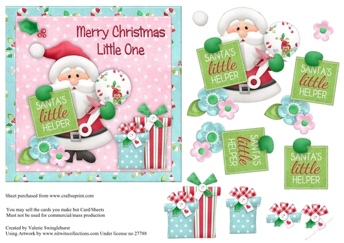 Santas little Helper quick card front