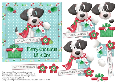 Too Cute to be Naughty card front
