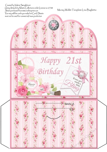 21st Birthday Money Wallet, Every Girl Needs a Little Bling