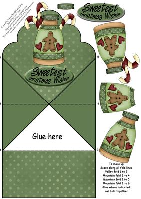 Sweetest Christmas Wishes Scallop Diamond Top Spring Card