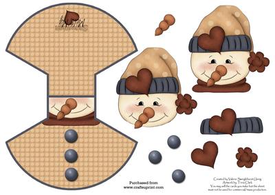 Mr Wobbly Snowman Wobble Card