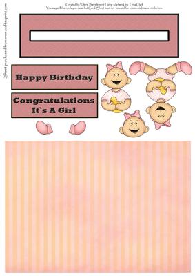New Baby Girl Penny Slider or Birthday