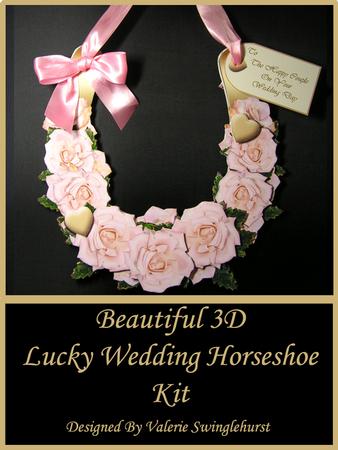 Beautiful Rose 3D Decoupage Lucky Wedding Horseshoe Kit
