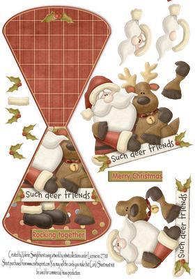Deer Friends Rock Together Wobble Card